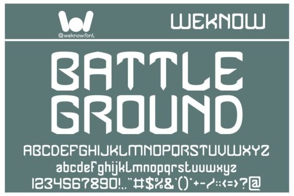 Battle Ground: A Bold Gothic Display Typeface