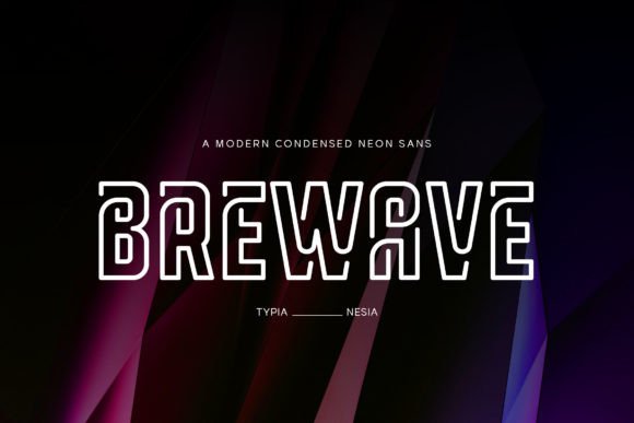 Brewave: A Techno Outline Font for Modern Design