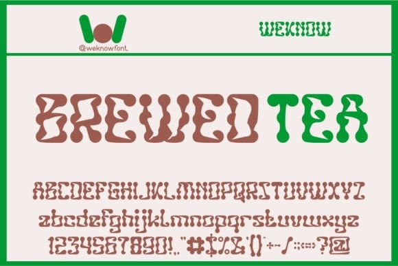 Brewed Tea: A Modern Display Font for Creative Projects