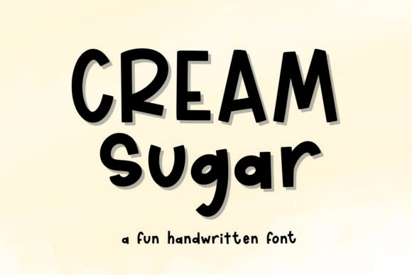 Cream Sugar: A Playful Display Font for Creative Projects