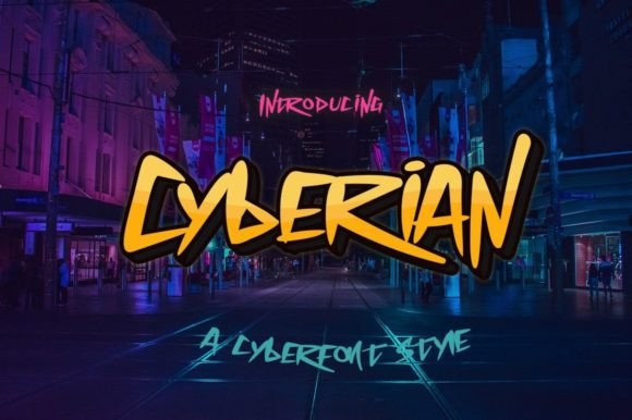 Cyberian: Unleash a Wild, Bold Futuristic Font for Your Designs