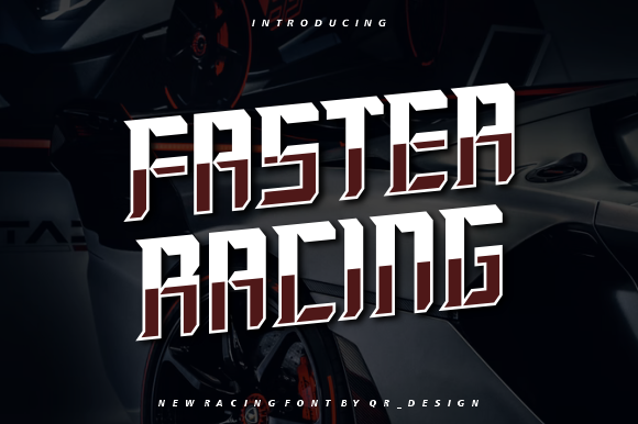 Faster Racing: Bold Typography for Dynamic Designs