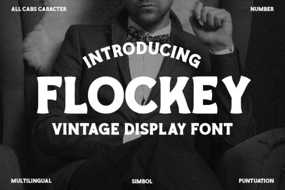 Flockey: Your Perfect Vintage Typeface for Retro Designs