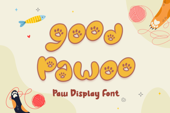 Good Pawoo: A Charming Paw Display Font for Whimsical Designs