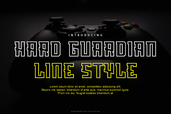 Hard Guardian Line: A Modern Font for Bold Design