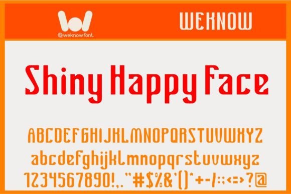 Shiny Happy Face: A Font for Vibrant, Eye-Catching Designs