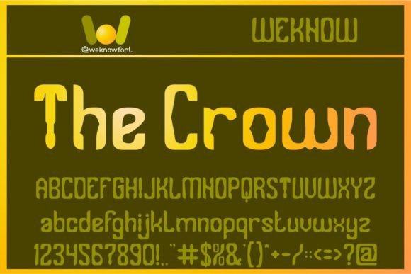The Crown: A Modern Display Font for Creative Design