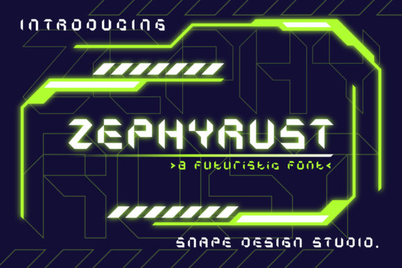 Zephyrust: A Modern Futuristic Display Font for Bold Designs